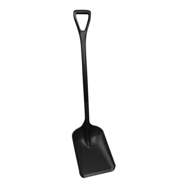 A black Remco safety shovel with an extended black handle.