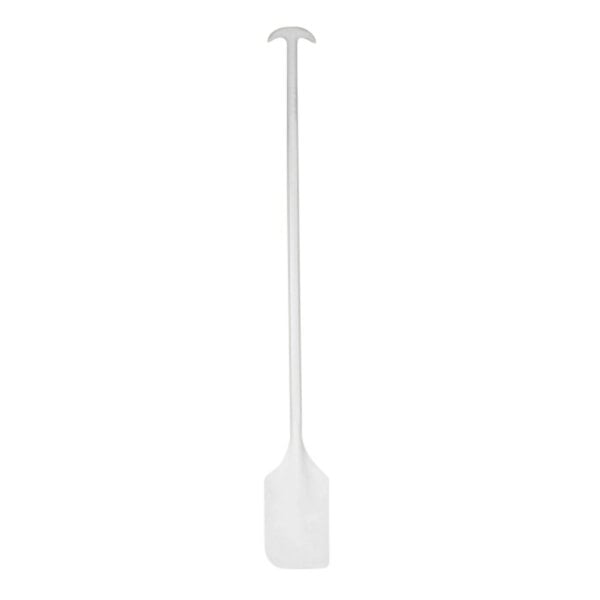 A white Remco polypropylene paddle with a long handle.