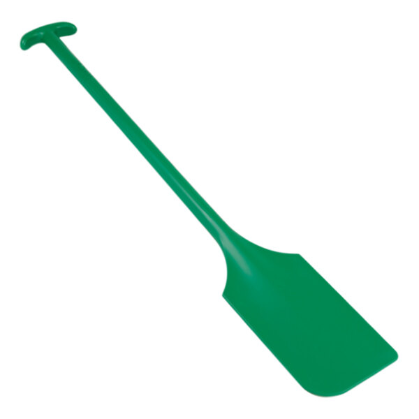 A green Remco polypropylene paddle with a handle.