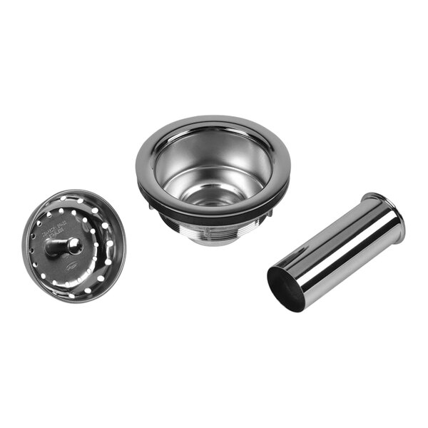 Dearborn by Oatey L74T Lucky 7 4 3/8" Brass Sink Basket Strainer with ChromePlated Tailpiece