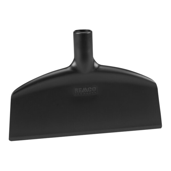 A black plastic table and floor scraper with a long handle.