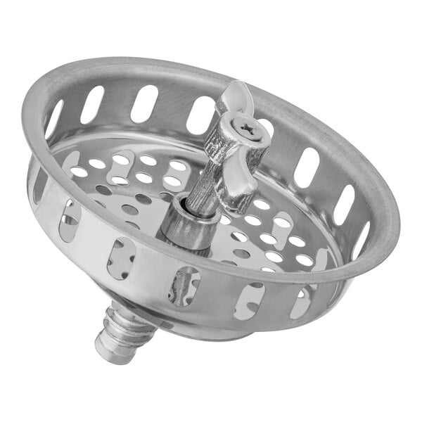 Dearborn 4201-17-3 Spin-N-Lock 3 1/4" Stainless Steel Sink Basket Strainer