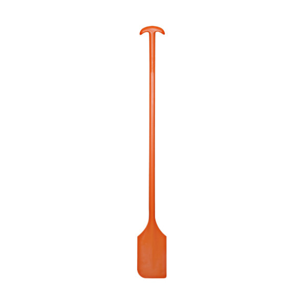 A long orange Remco polypropylene paddle with a long handle.