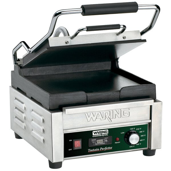The Waring Tostato Perfetto Panini Grill on a white background.