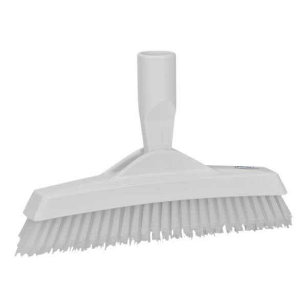 Vikan 70405 8 15/16" White AngleAdjustable Grout Brush with Extra