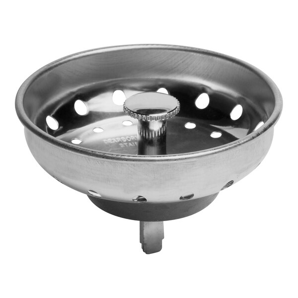 Dearborn 4204-3-3 Easy Mount 3 1/4" Stainless Steel Sink Basket Strainer