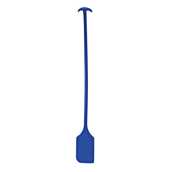 A blue Remco polypropylene paddle with a long handle.