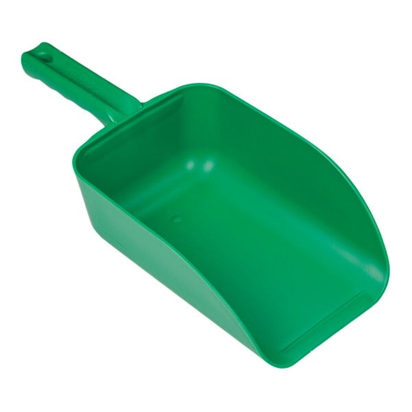 A green plastic Remco hand scoop.