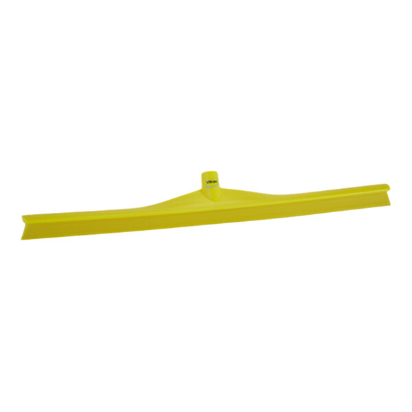 A yellow Vikan Ultra-Hygienic floor squeegee with a plastic frame.