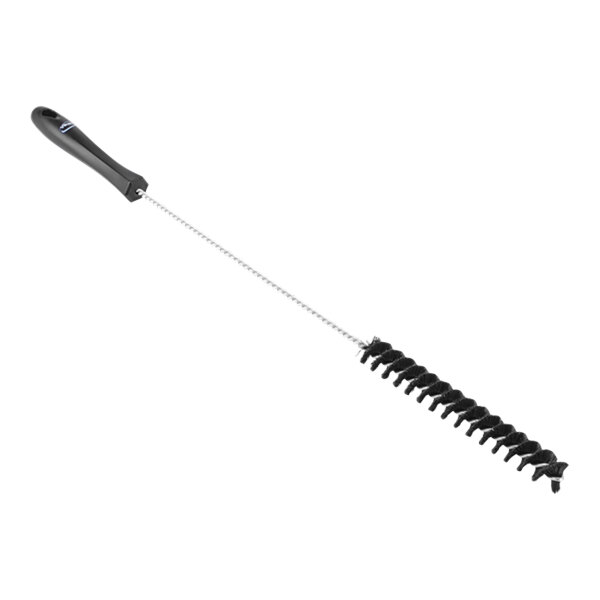 A black plastic Vikan bottle brush with a long wire handle.