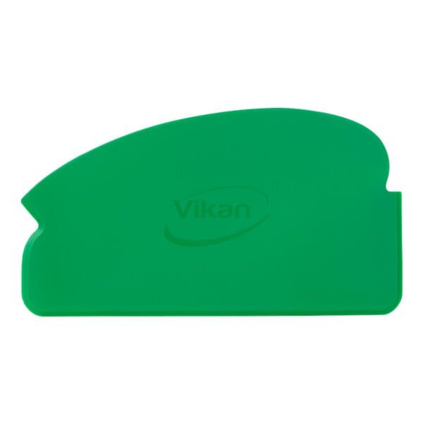A green Vikan bowl and bench scraper.