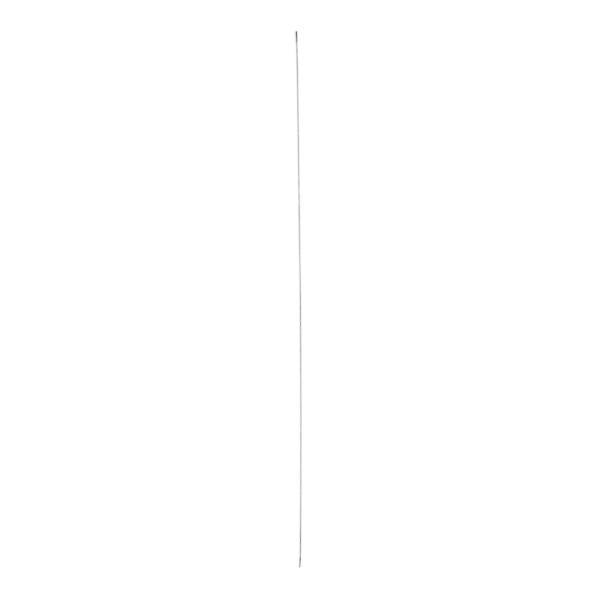 A long white pole with a thin metal rod on top.