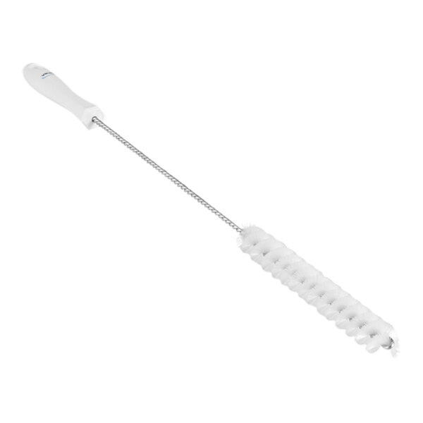 A white Vikan tube brush with a white handle.