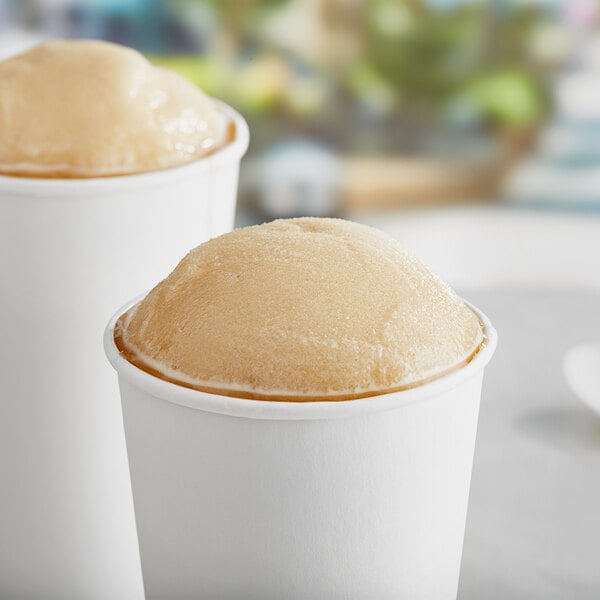 A cup of Philadelphia Water Ice Cappuccino Italian Ice on a table.