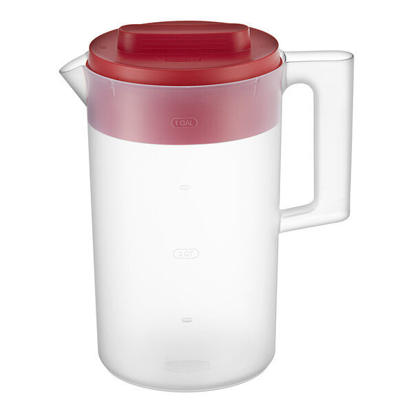 Rubbermaid Simply Pour 1 Gallon Plastic Pitcher with Multifunction Lid