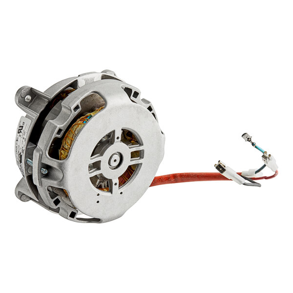 A Cooking Performance Group 220V convection oven fan motor with wires.