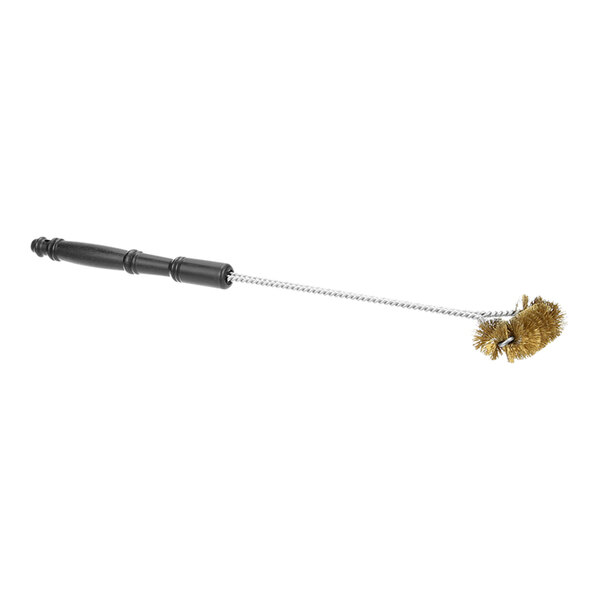 A black and gold All Points Fryer Basket Cleaning Brush with a handle.