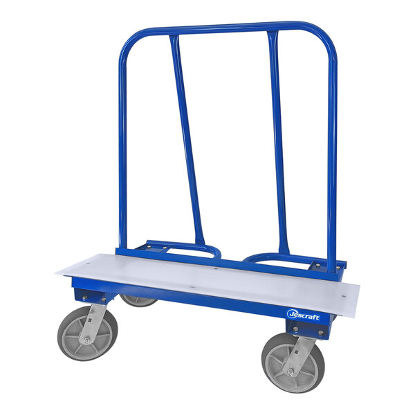 Jescraft PROLITE Steel Drywall Cart with UHMW Deck, Inset Back Bumper