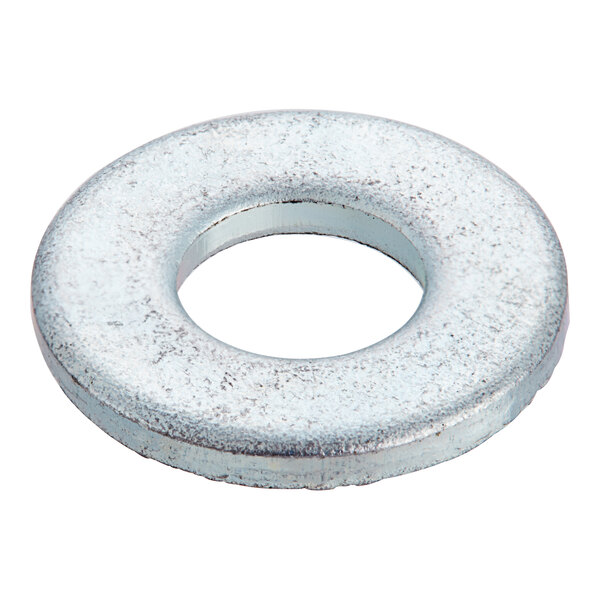 A zinc washer with a hole in the middle