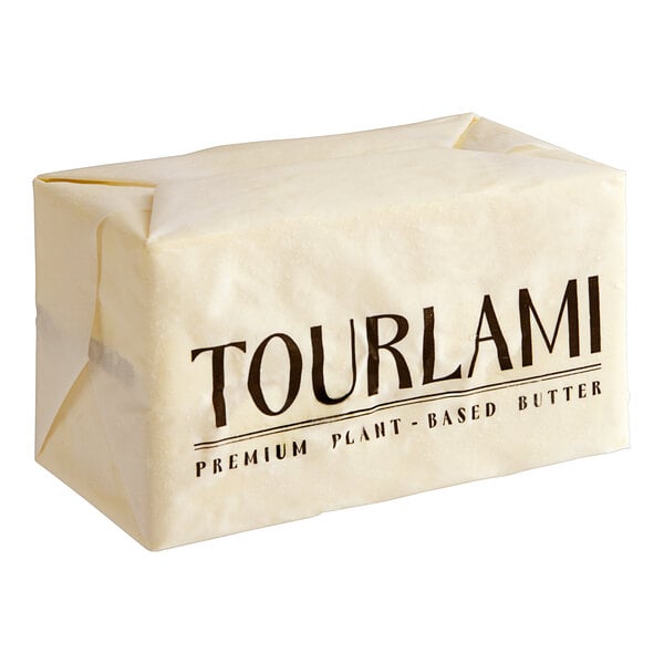 A white package of Tourlami Premium Plant-Based Vegan Butter with black text.