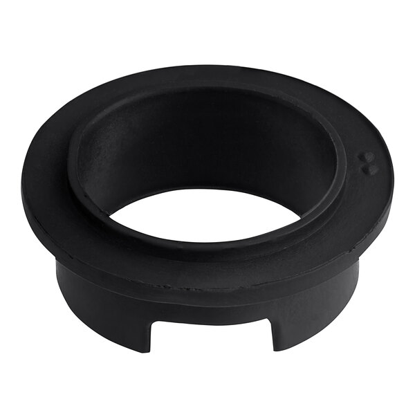 A black rubber Bunn hopper motor dust seal with a hole in the center.