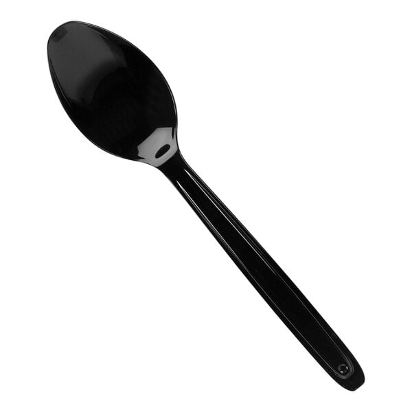 A black plastic Cutlerease spoon with a handle.