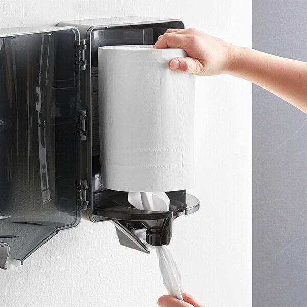 Lavex 2-Ply White Mini Center Pull Paper Towel Roll, 264 Feet / Roll - 6/Case