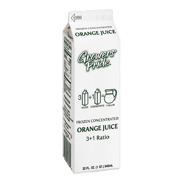 Growers' Pride Orange Juice Concentrate 32 fl. oz. 12/Case