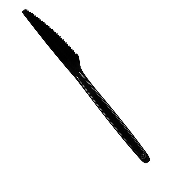 A black plastic Cutlerease knife with a black handle.