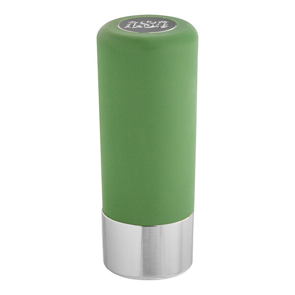 A green and silver cylindrical iSi Eco Series charger holder.