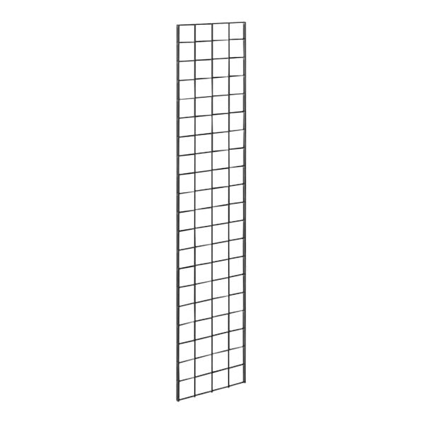A black metal grid panel with grids.