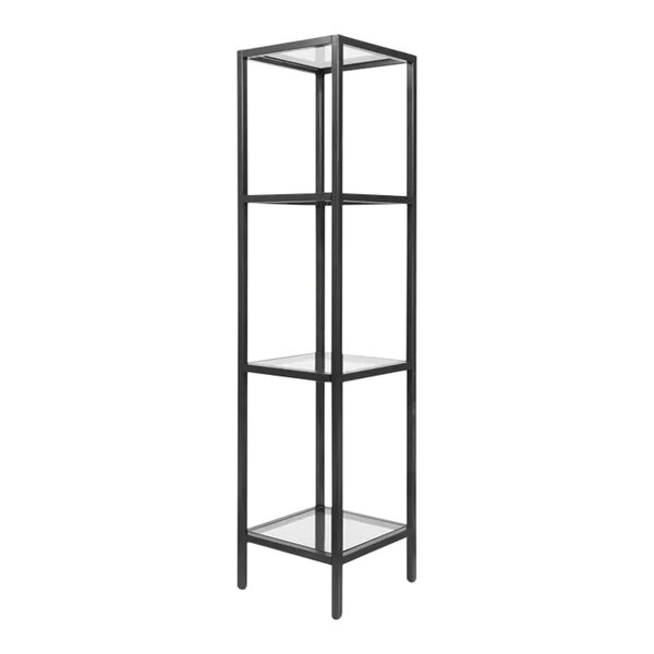 Econoco Linea 16" x 16" x 67" Bronze Metal 4Shelf Glass Tower