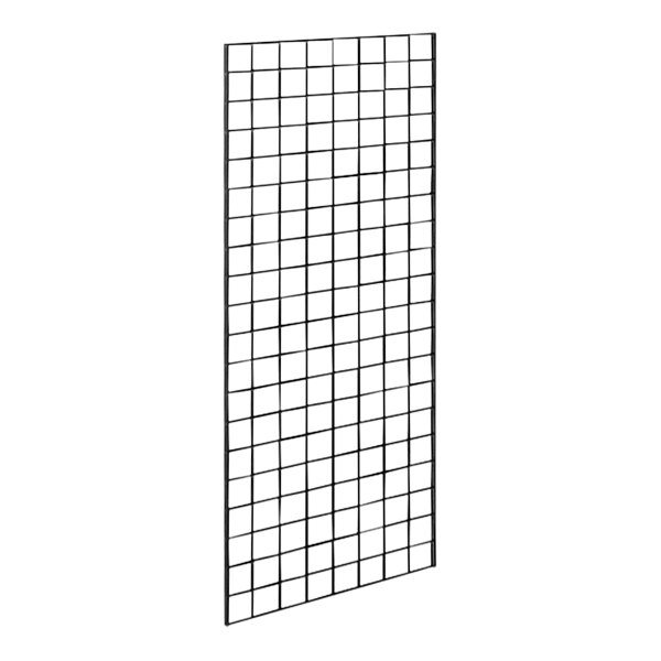A black steel grid panel.