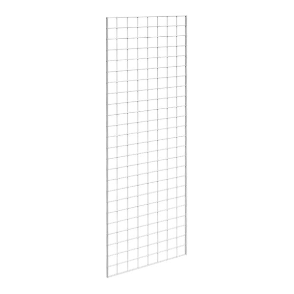 A white steel grid panel with a grid pattern.
