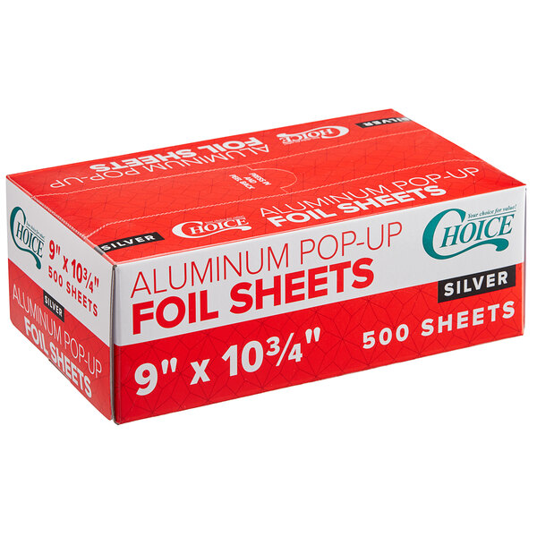 9″ x 10 3/4″ Food Service Interfolded Pop-Up Foil Sheets Box – 200  sheets/Box – AMC Distributions