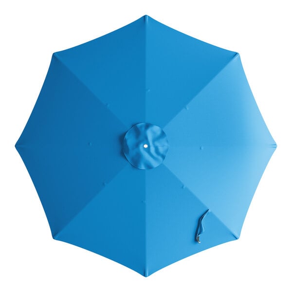 Lancaster Table & Seating 9' Round Pacific Blue Umbrella Canopy for Bamboo Pulley Lift Umbrellas