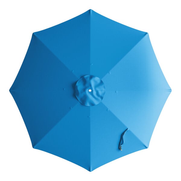 Lancaster Table & Seating 7 1/2' Round Pacific Blue Umbrella Canopy for Bamboo Pulley Lift Umbrellas