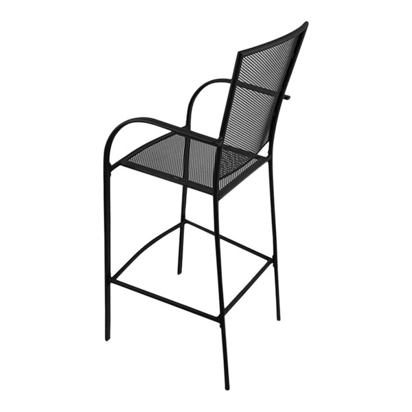 Holland Bar Stool Willow Outdoor Steel Mesh Bar Stool with Black