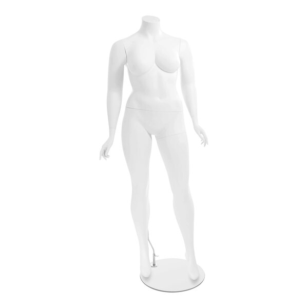 Mannequin De Vitrine Econoco AMBERPLHL Grande Taille - Sans Tête, Fibre De Verre Luminescente, Hauteur 165 Cm