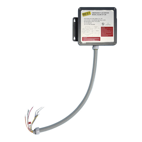 A Lavex outdoor emergency LED driver with wires.