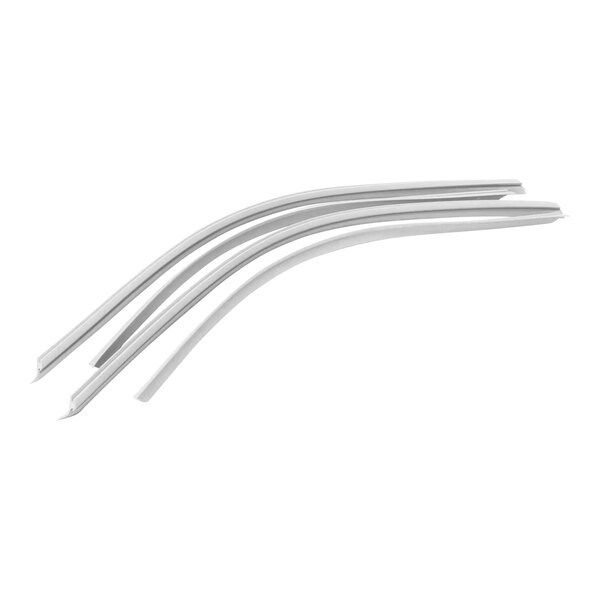 A set of white plastic strips with thin metal wires.