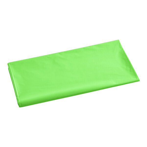 Table Mate 54" x 108" Lime Green Plastic Table Cover 24/Case