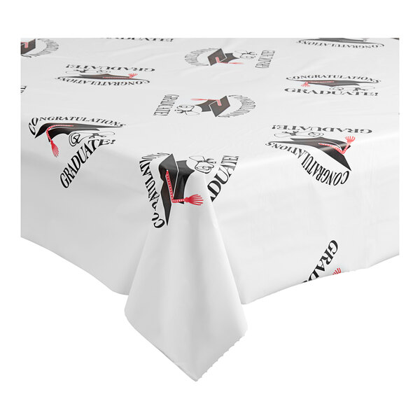 Amscan Graduation Plastic Table Cover – 54 X 108 Inches, Multicolor Design, 12 Count - View #5