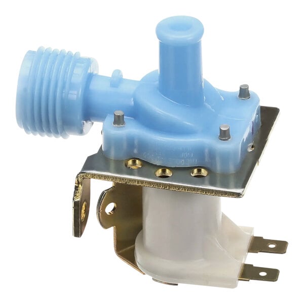 A blue and white Hatco solenoid valve.