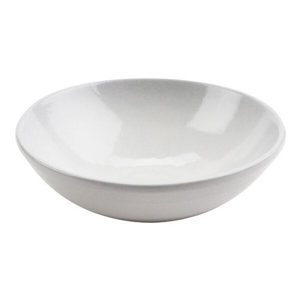 A white terracotta bowl with a white background.