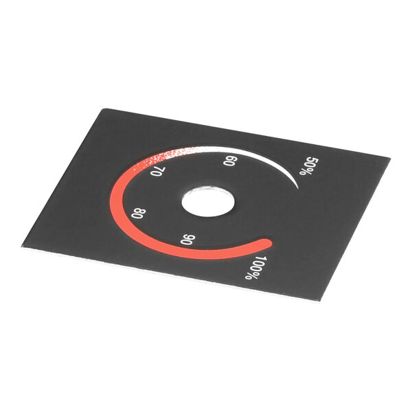 A black square Hatco switch plate with a red circle and white text.