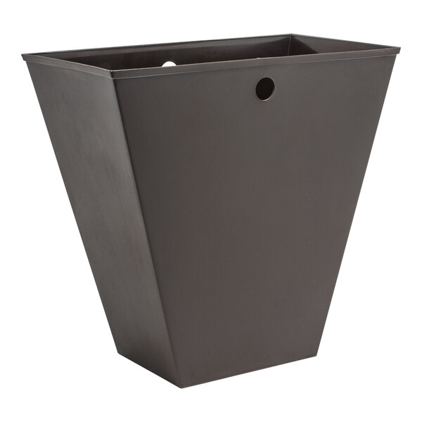 A brown rectangular polypropylene wastebasket liner.