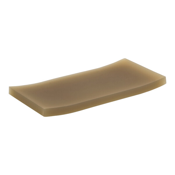 A brown rectangular Room360 amenity tray.