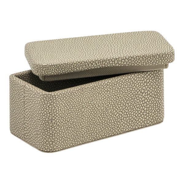 A Room360 Dune faux shagreen storage jar with a lid.