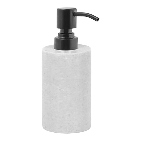 room360 Miami RSP037GYR12 10 oz. Cement Gray Soap Dispenser with Matte
